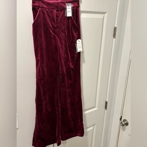 Express velvet wide leg/Flare pant